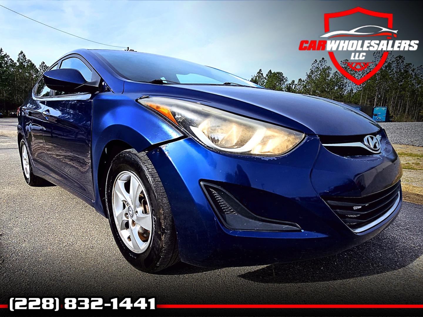 2015 Blue Hyundai Elantra Limited (5NPDH4AE1FH) with an 1.8L L4 DOHC 16V engine, 6-Speed Automatic transmission, located at 18001 Kellogg Rd, Saucier, MS, 39574, (228) 832-1441, 39.421459, -76.641457 - Photo#0